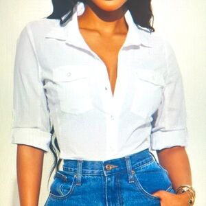 NWT Fashion Nova CISONA button up dress shirt.